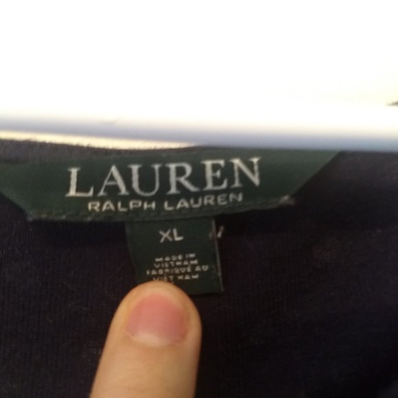 Ralph Lauren polka dot navy long-sleeve shirt - Picture 3 of 3